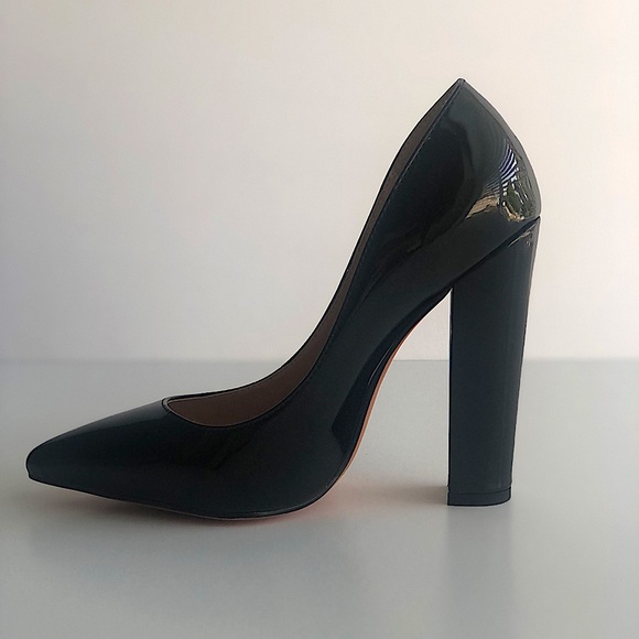 Black block high heels - Picture 6 of 9